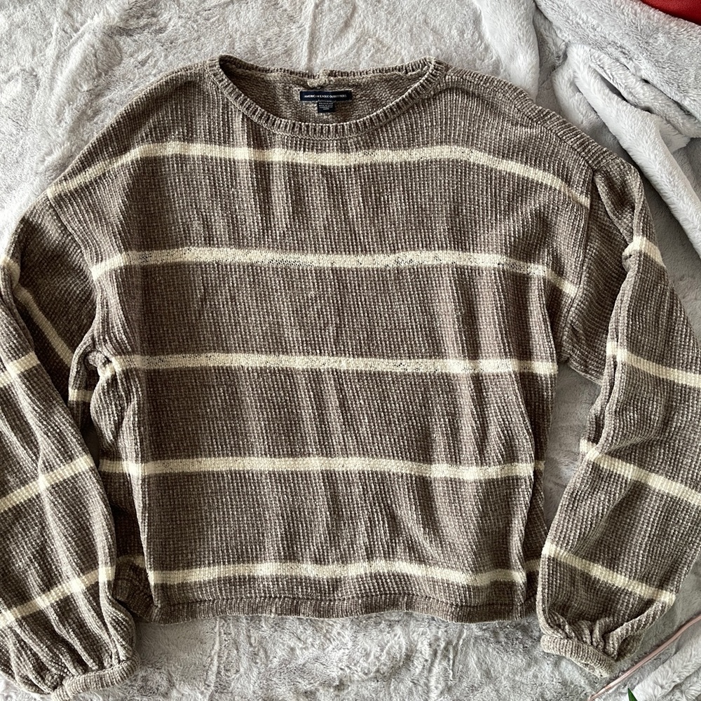 Chenille Balloon Sleeve Sweater
